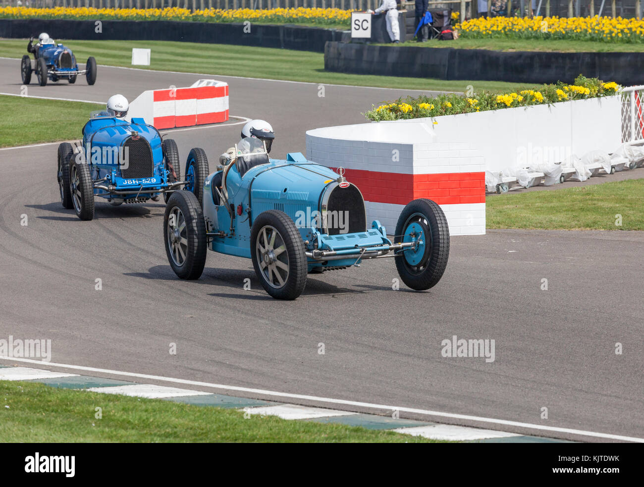 Bugatti Goodwood, storico motor racing Foto Stock