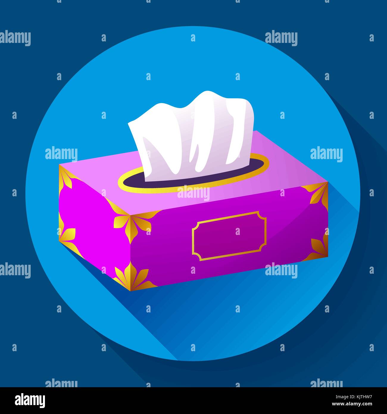 Il vettore nella casella di tessuto icona piatta Illustrazione Vettoriale