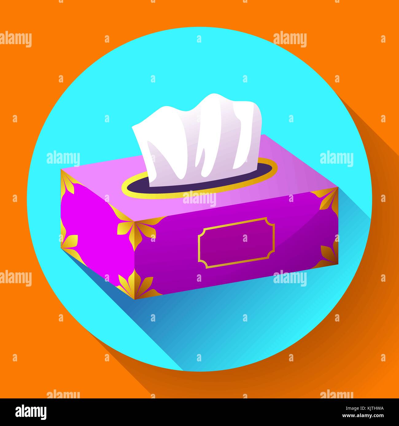 Il vettore nella casella di tessuto icona piatta Illustrazione Vettoriale