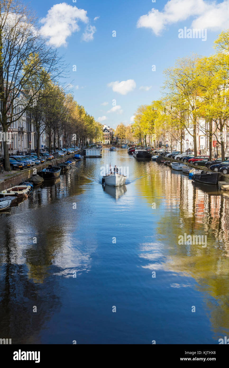 Amsterdam North Holland Olanda - Maggio 2016: canal, centro di amsterdam, Paesi Bassi Foto Stock