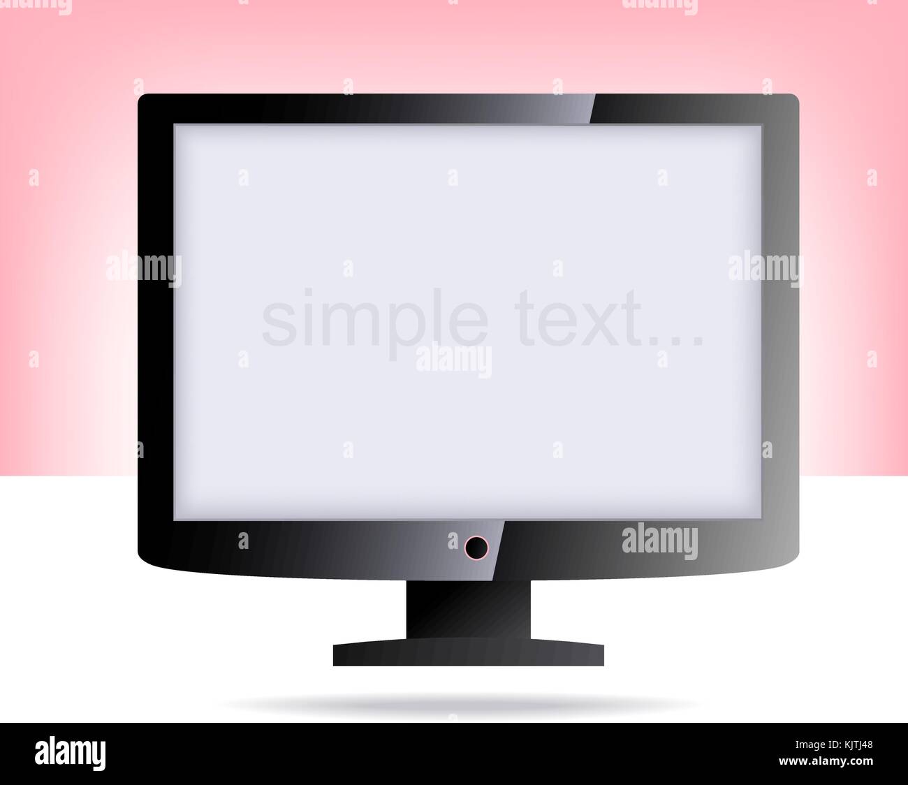 Monitor icona piatta Illustrazione Vettoriale