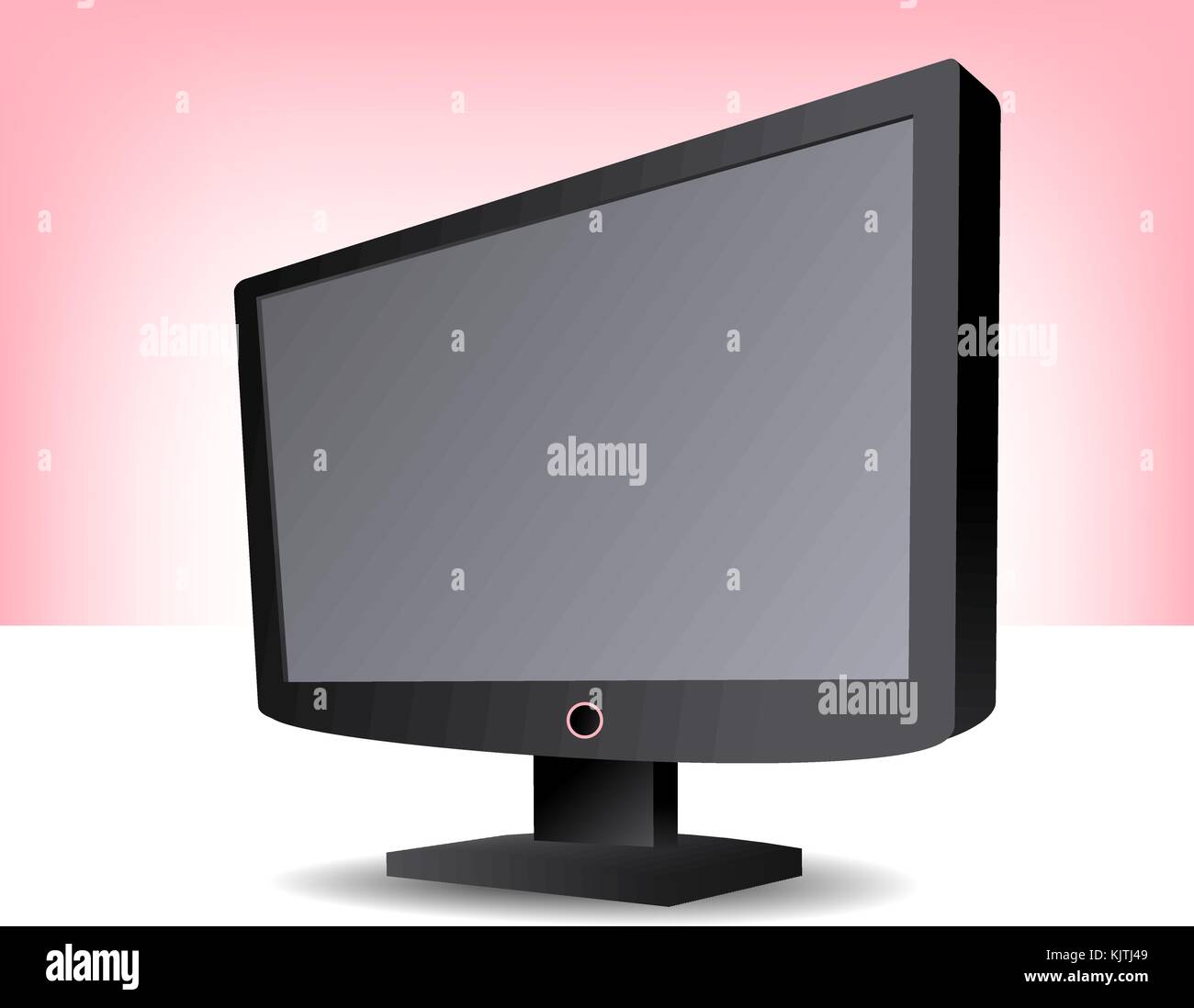 Monitor icona piatta Illustrazione Vettoriale