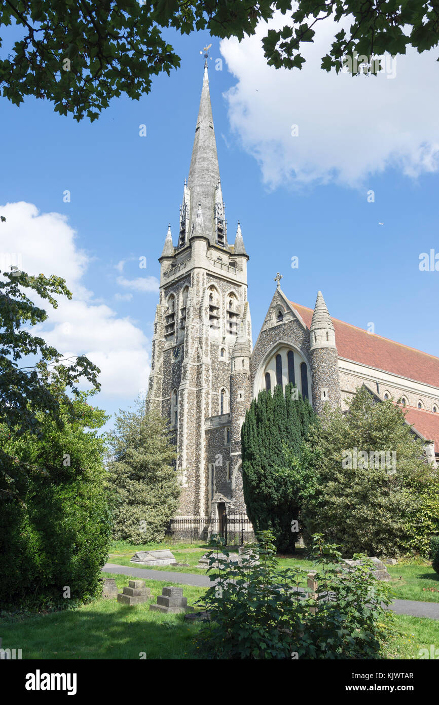 San Tommaso di Canterbury chiesa di Inghilterra, St Thomas Road, Brentwood, Essex, Inghilterra, Regno Unito Foto Stock
