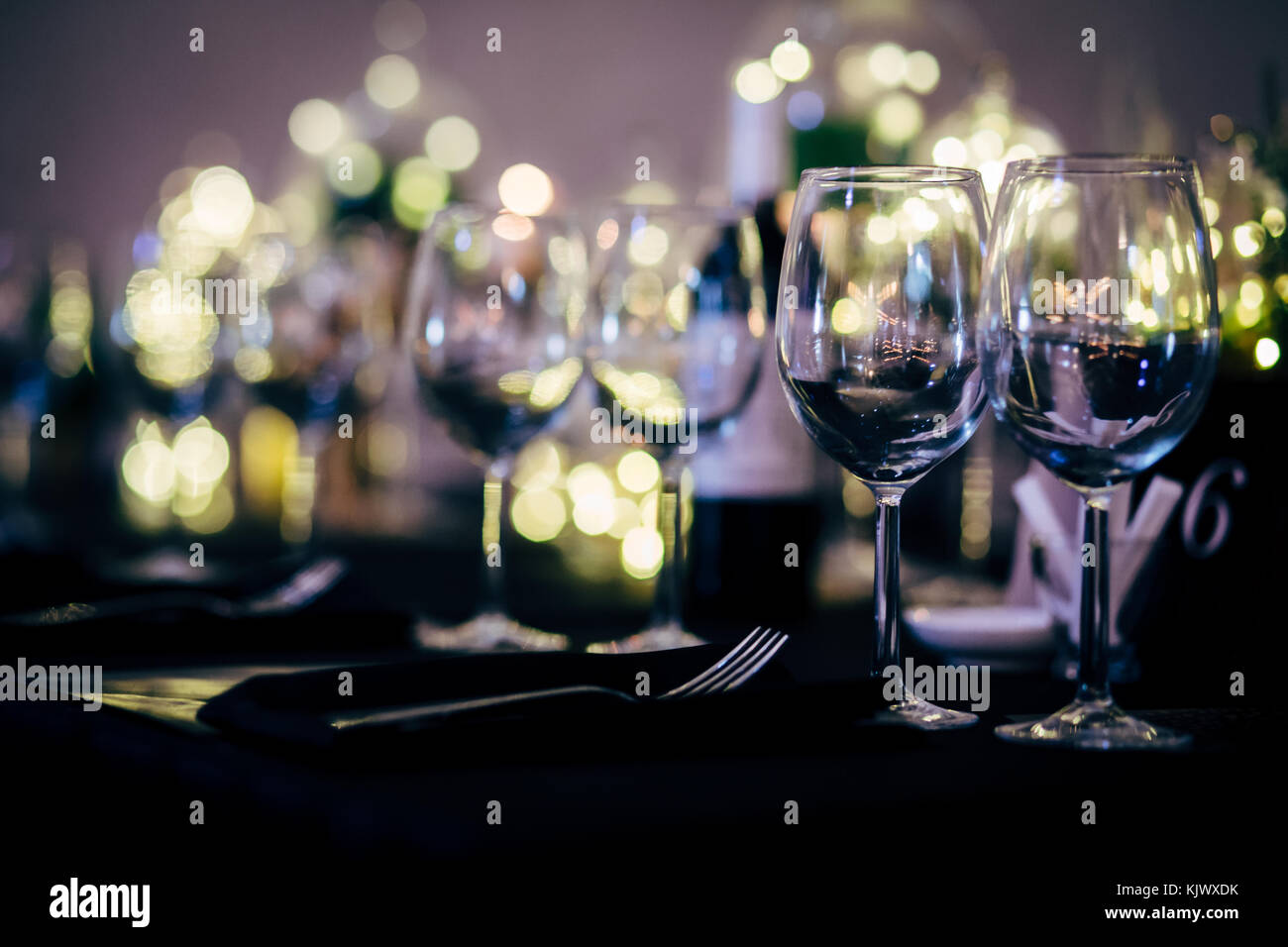 Tavolo di lusso per feste, Natale, vacanze e matrimoni. Foto Stock