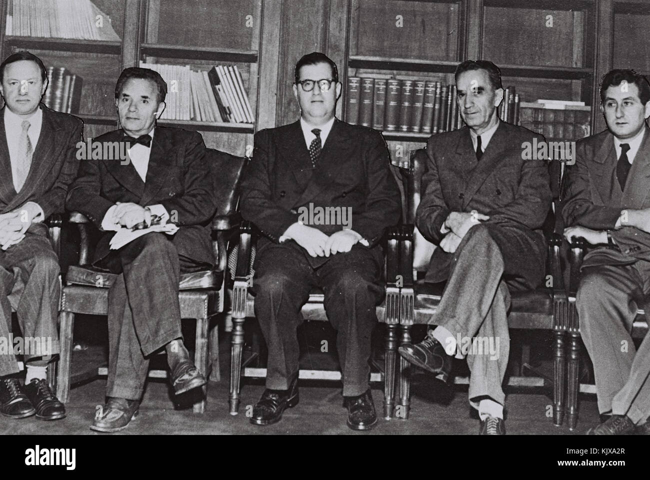 Un riferimento alla delegazione israeliana delle Nazioni Unite del 1950. Questa delegazione probabilmente si concentrò sulle relazioni diplomatiche e sugli affari internazionali durante i primi anni dell'esistenza di Israele come Stato. Foto Stock