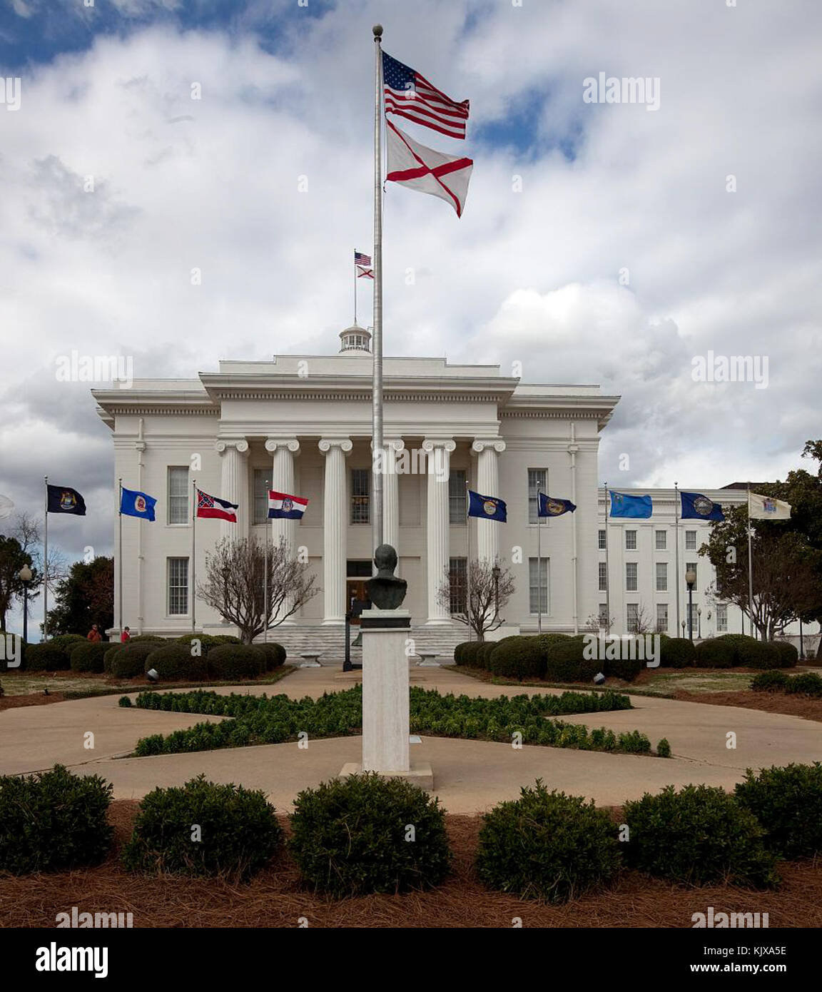 Alabama Capitol Avenue di bandiere Foto Stock