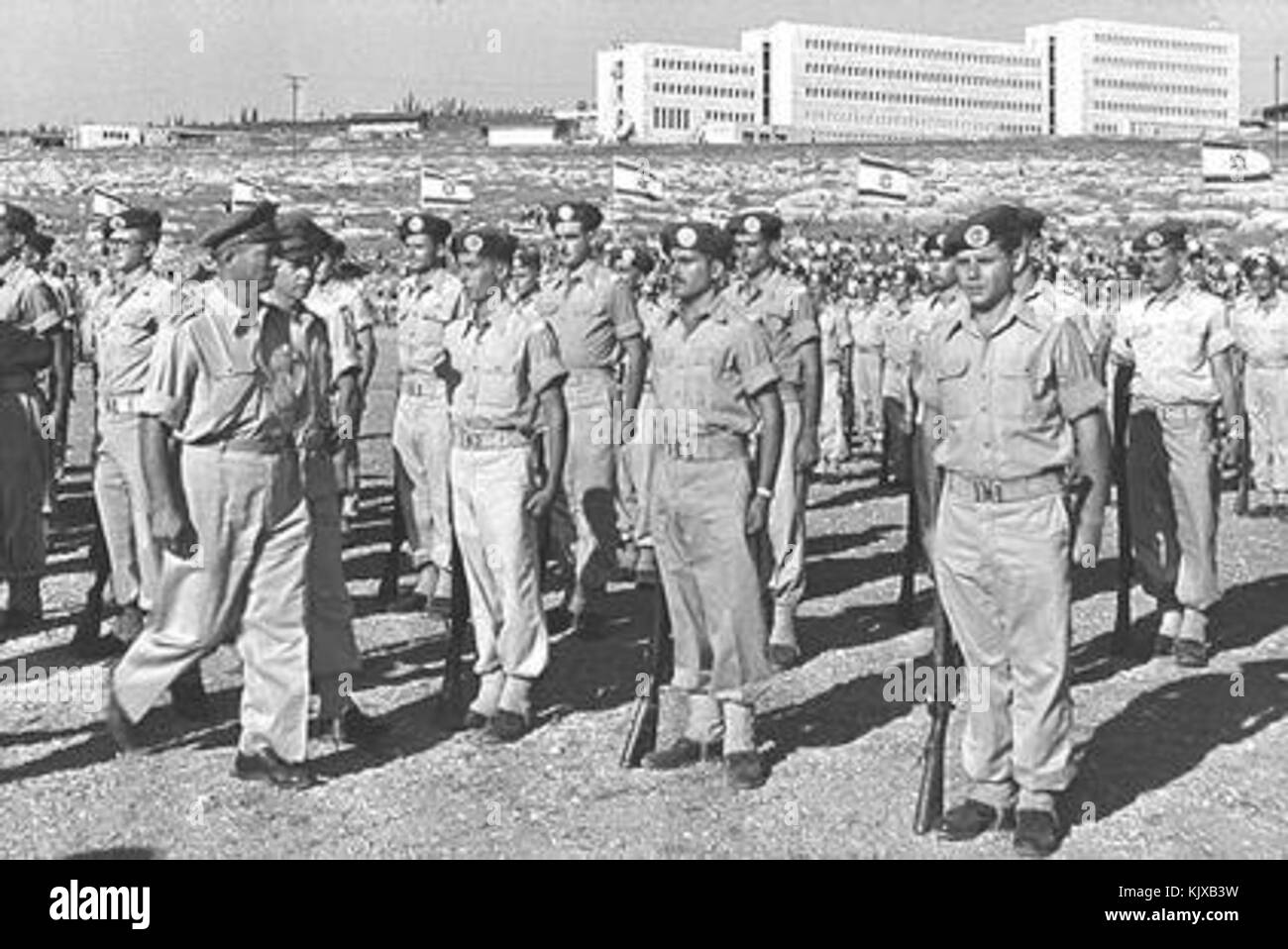 Il generale Moshe Dayan 1955 Foto Stock