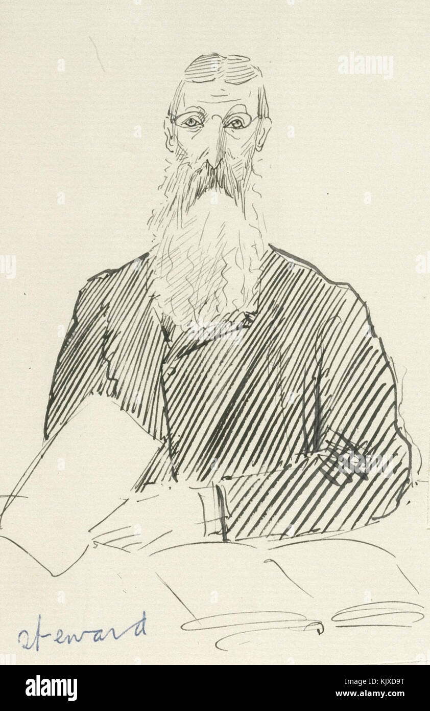 William Steward Jukes caricatura, 1896 Foto Stock