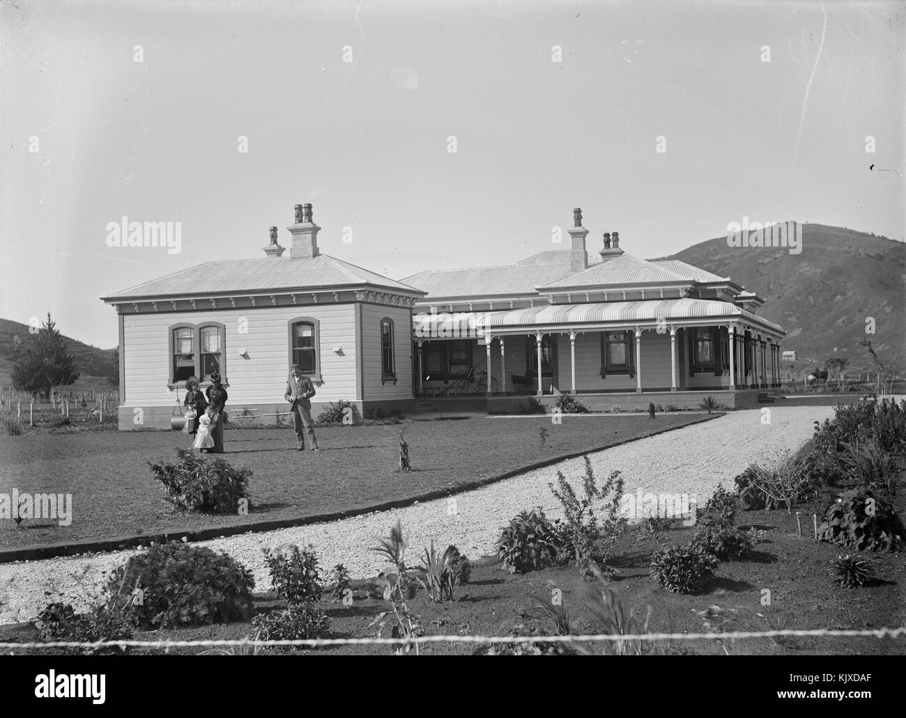 William Fownes Somerville's house, Tolaga Bay, Gisborne regione da Daniel Manders Beere, c. 1890s Foto Stock