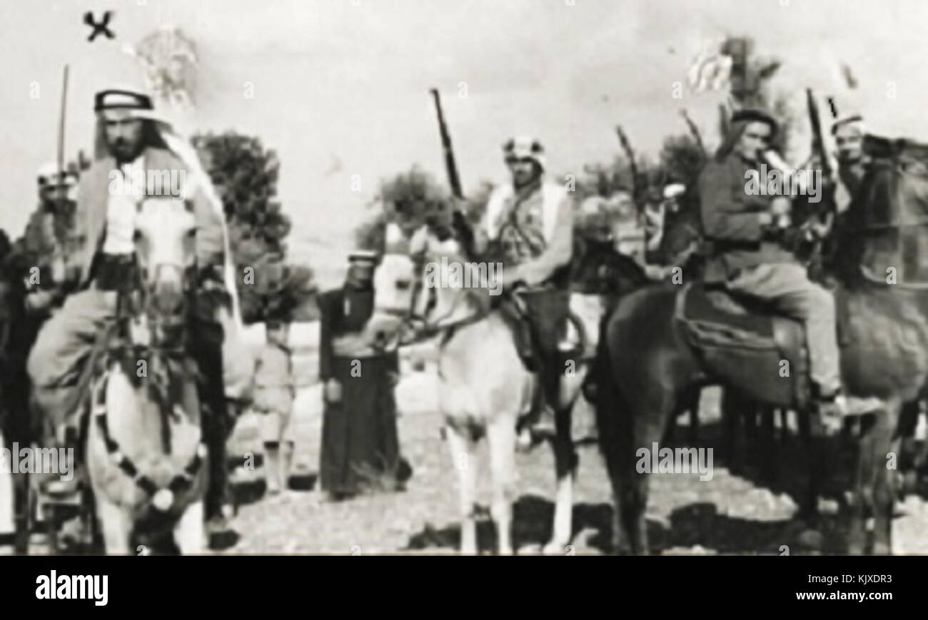 I ribelli arabi durante 1936 rivolta in Palestina Foto Stock