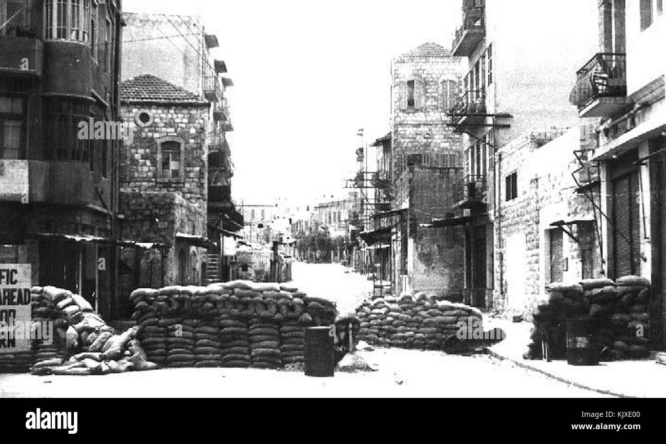 La battaglia di Haifa, un evento critico nel 1918, fu uno scontro militare decisivo durante la prima guerra mondiale, dove le forze britanniche superarono le difese ottomane. Foto Stock