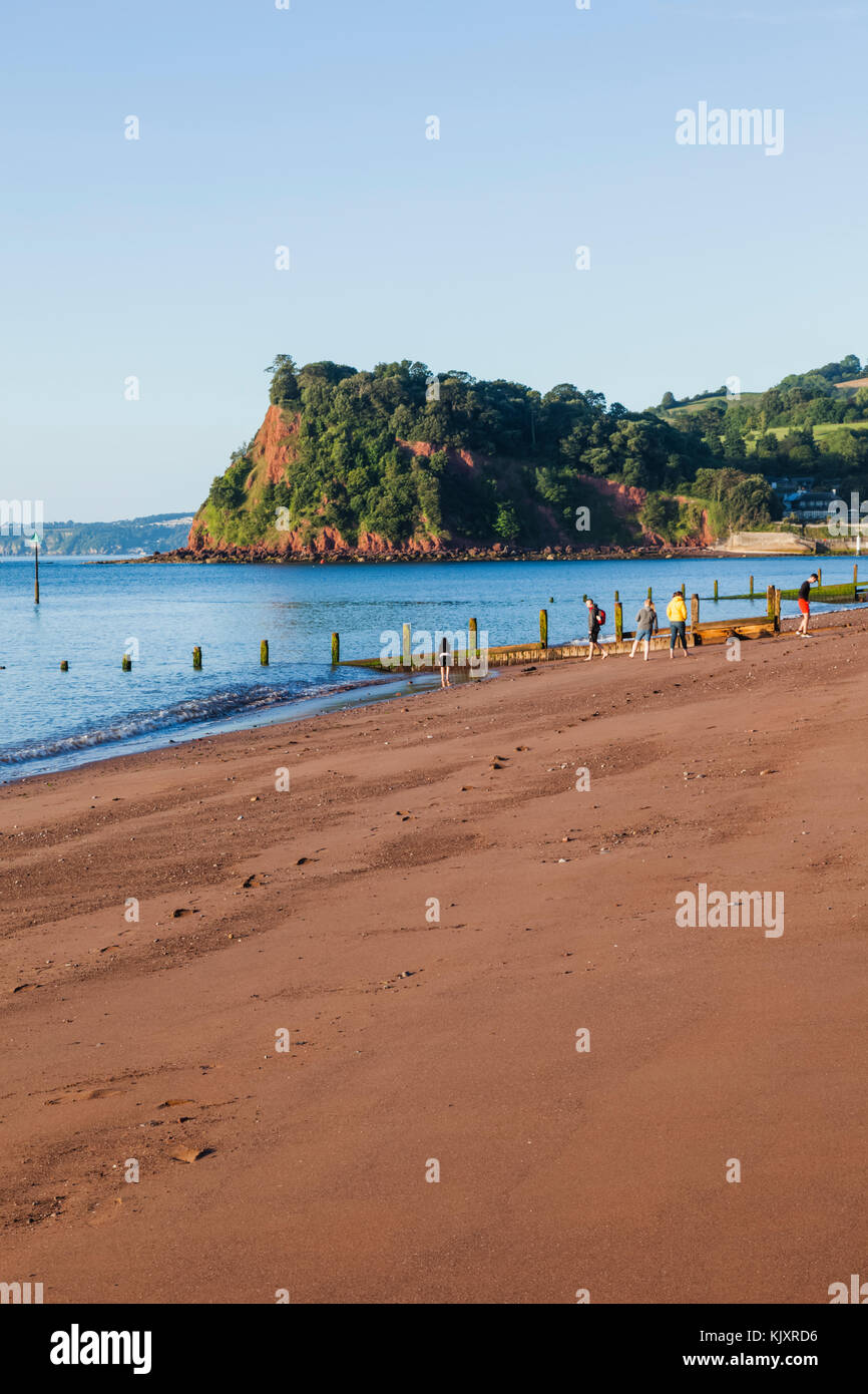 Inghilterra, Devon, Teignmouth, Teignmouth Beach Foto Stock