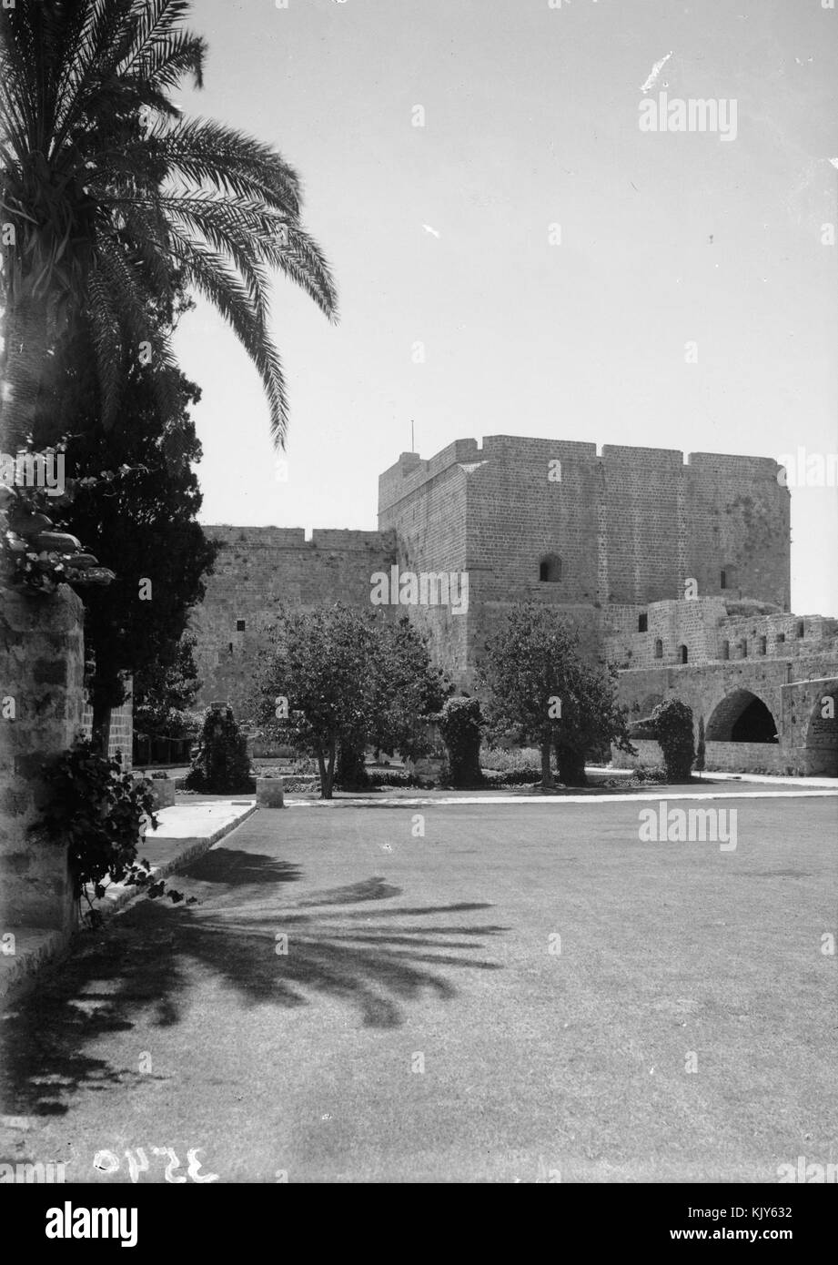 Akka (Acre, Accho). Il castello dei crociati. circa 1920 a 1933. matpc.00220 Foto Stock