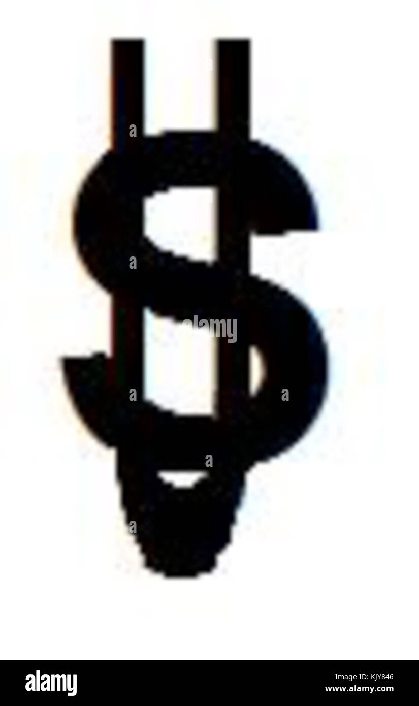 Il vecchio simbolo del dollaro Foto Stock