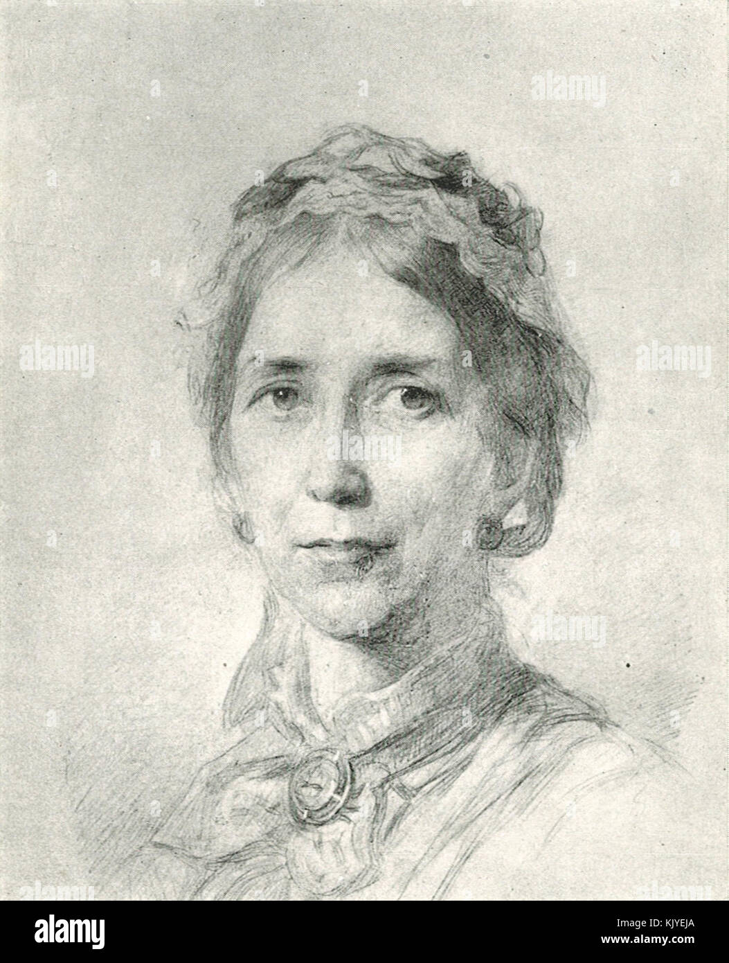Charlotte Godley sketch, 1877 Foto Stock