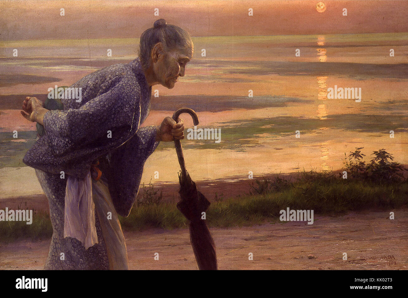 Vecchia donna da Wada Eisaku (Museo Nazionale di Arte Moderna di Tokyo) Foto Stock