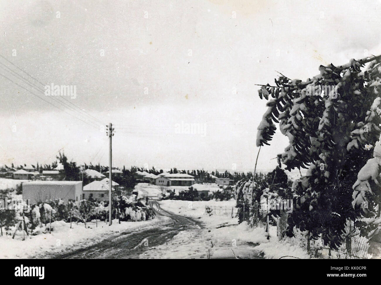 Israele 47372 Snow Day Foto Stock