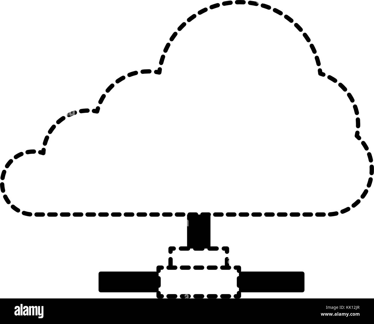 Il cloud computing icona isolato Illustrazione Vettoriale