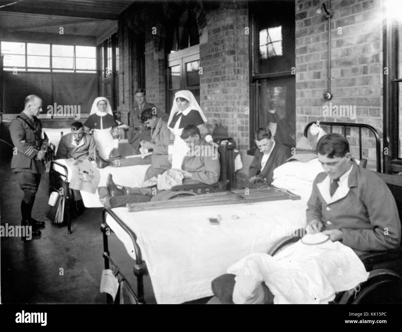 NZ infermieri e della I Guerra Mondiale ha restituito di combattenti. Foto Stock