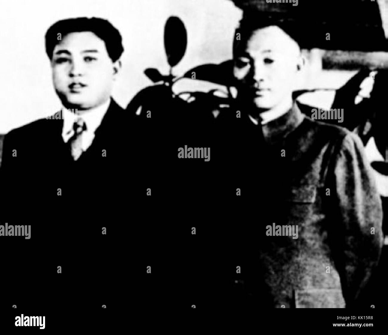 Kim Il Sung e Kim Chaek Foto Stock