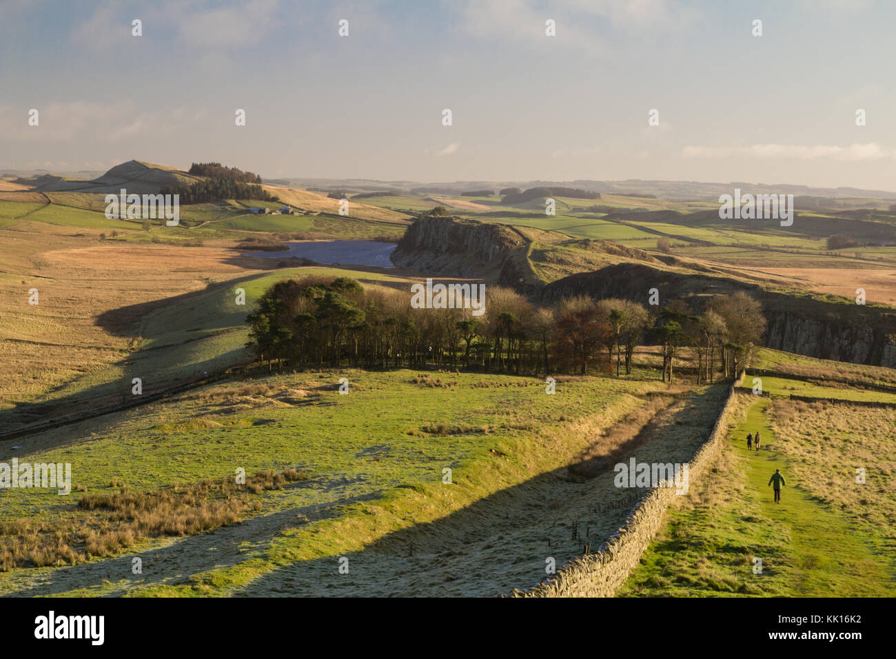 Il Vallo di Adriano a Winshields, Northumberland Foto Stock