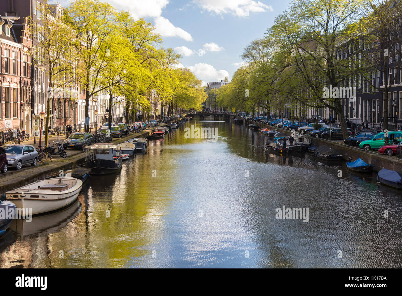 Amsterdam North Holland Olanda - Maggio 2016: canal, centro di amsterdam, Paesi Bassi Foto Stock