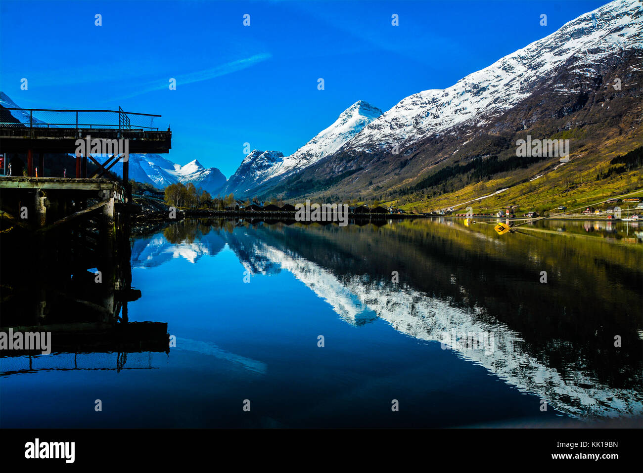 Norvegia paesaggio , acqua riflessione Foto Stock