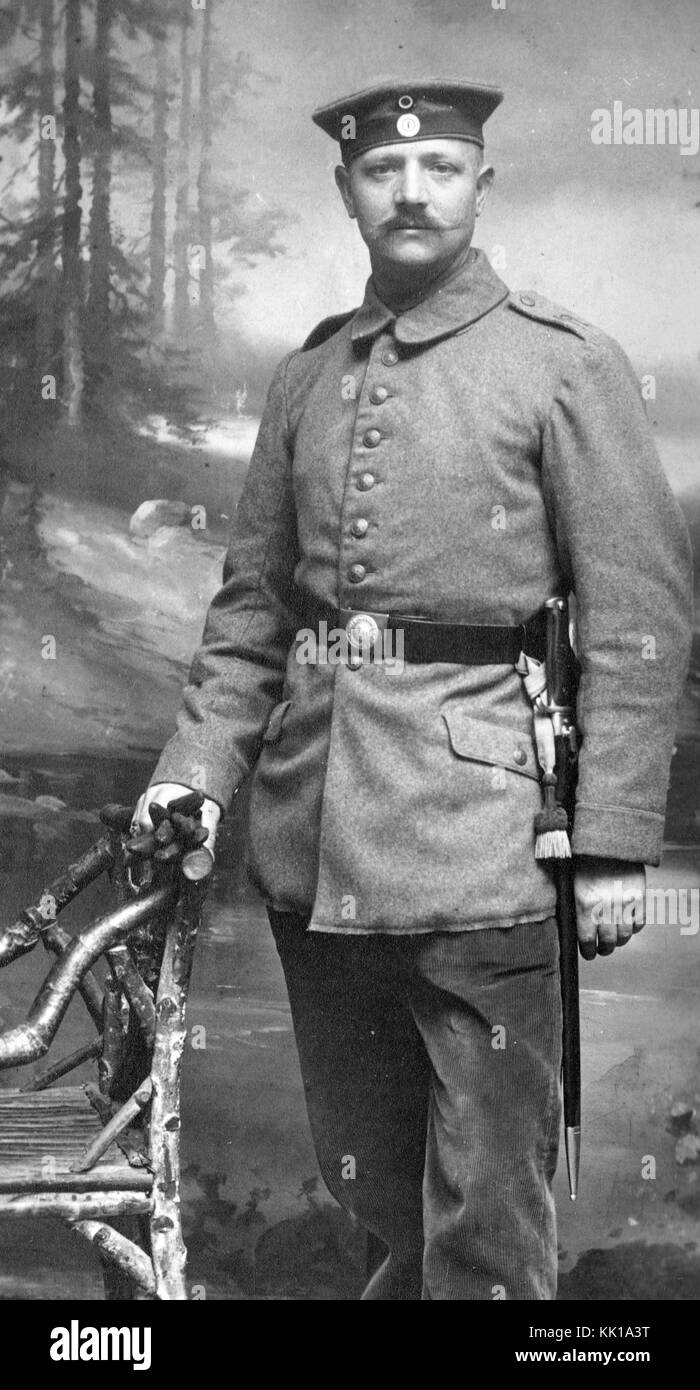 Soldato tedesco ww1 grande guerra Foto Stock