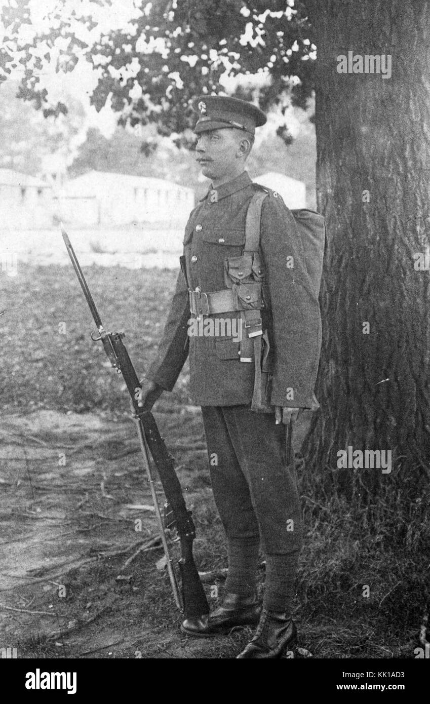 Soldato britannico Grande Guerra WW1 Foto Stock