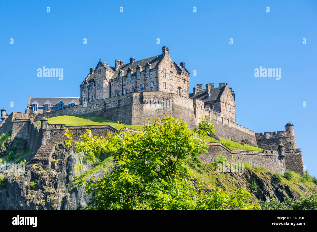 Il Castello di Edimburgo in Scozia castello di Edimburgo Castello scozzese di Edimburgo Città Vecchia Edimburgo Midlothian Scozia UK GB EU Europe Foto Stock