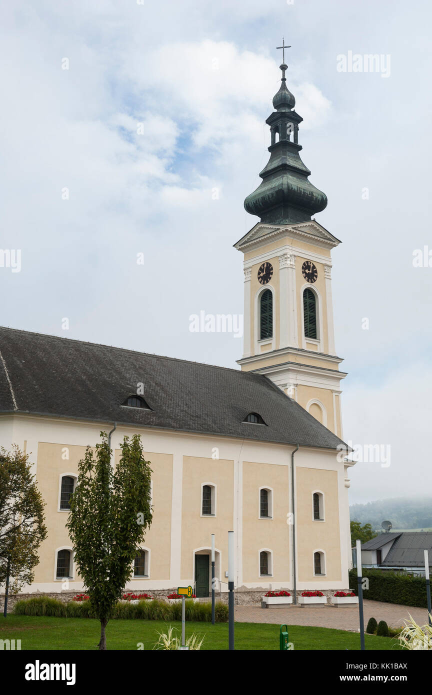 Chiesa in Stadtschlaining, Distretto di Oberwart, Burgenland, Austria, Europa Foto Stock