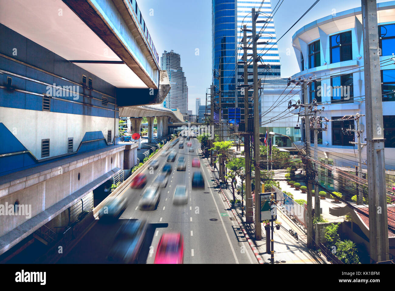 Bangkok-Thailand. Capitale Tailandese il distretto centrale degli affari. Foto Stock