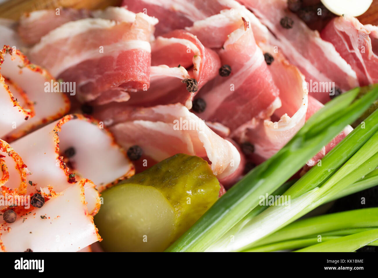 Piatto di Salumi. Foto Stock