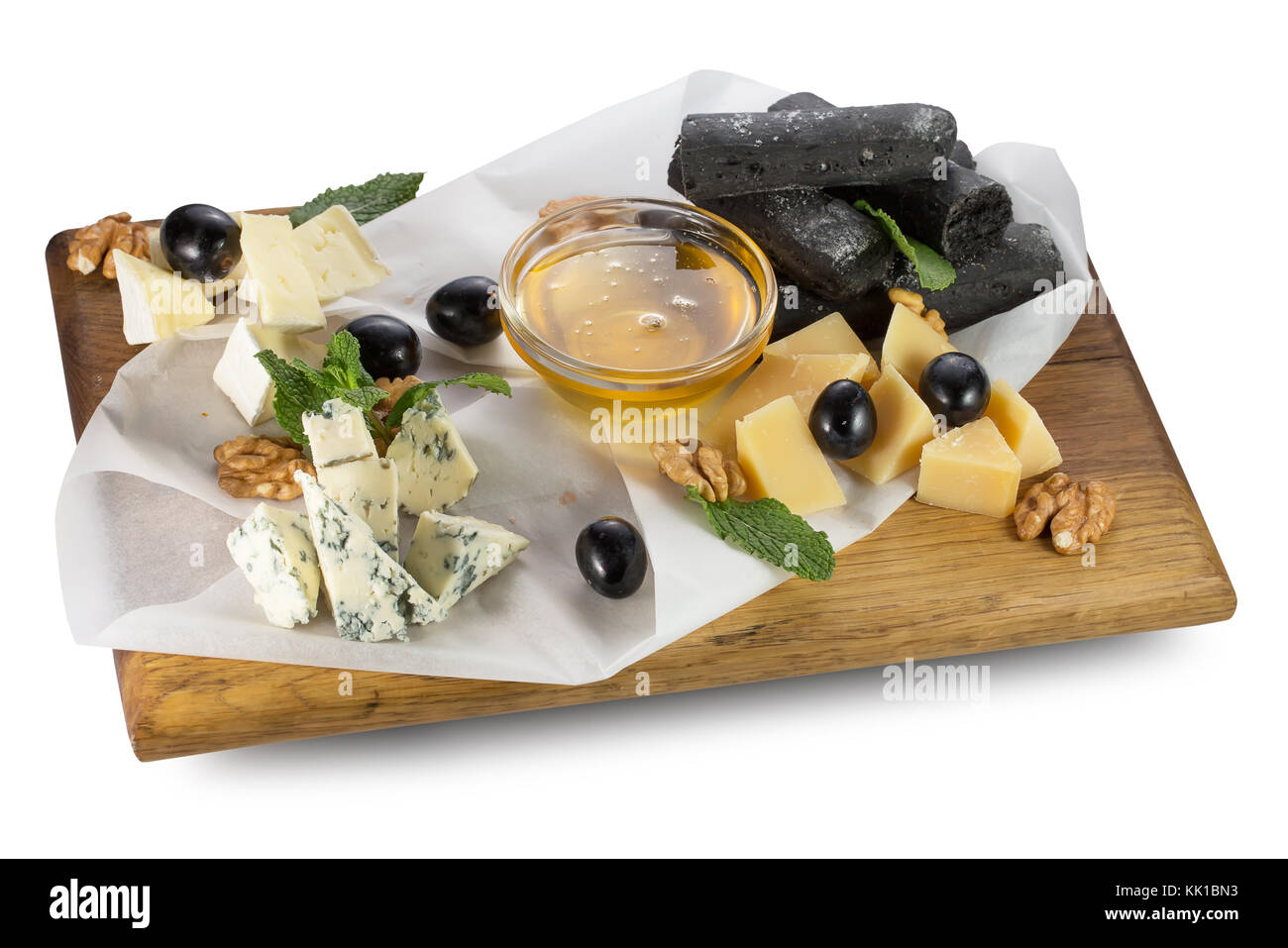 Assortito con il formaggio e le olive. Foto Stock