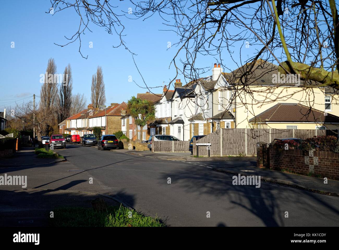 Case a schiera in Shepperton Surrey in Inghilterra REGNO UNITO Foto Stock