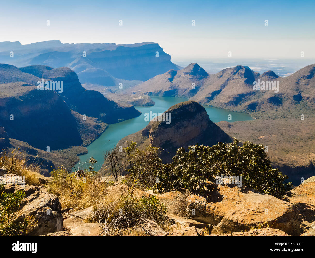 Vista panoramica del Fiume Blyde canyon, sud africa Foto Stock