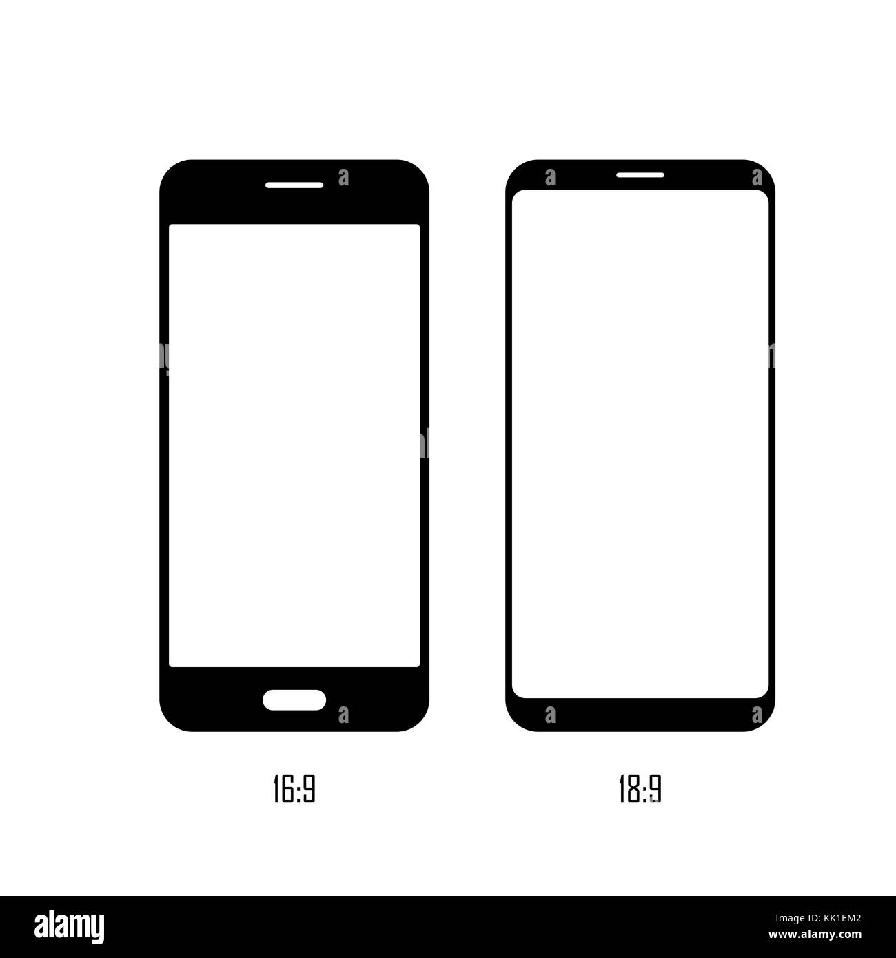 Lo schermo dello smartphone dimensioni. Piatto icona vettore. semplice  icona hardware illustrazione Immagine e Vettoriale - Alamy