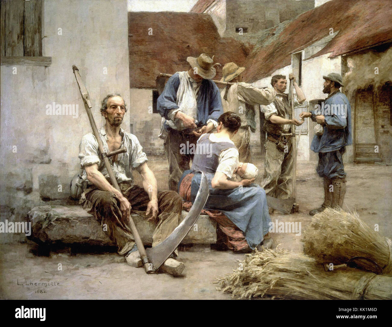 Léon Lhermite - i vendemmiatori di retribuzione - 1882 Foto Stock