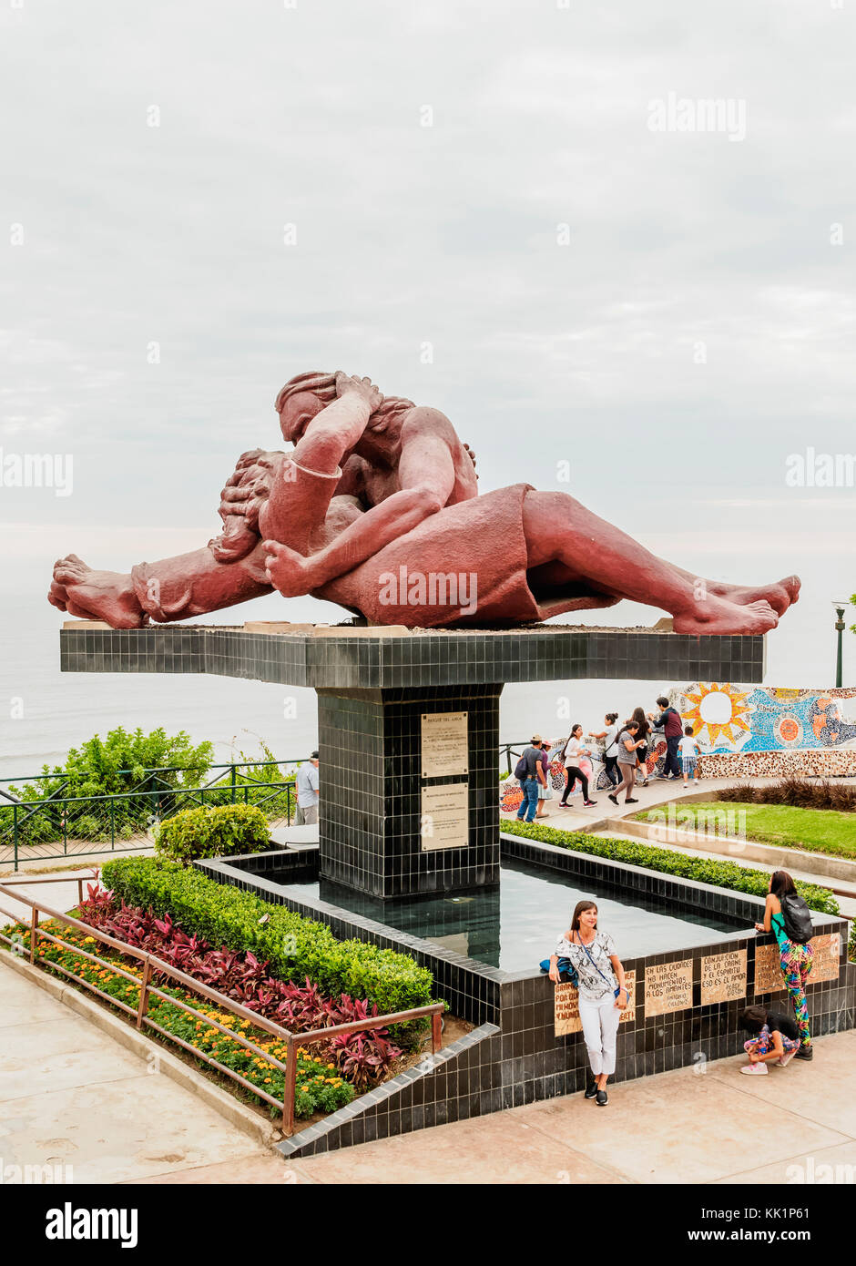 Parque del amor, amanti park, il quartiere di Miraflores, Lima, Peru Foto Stock