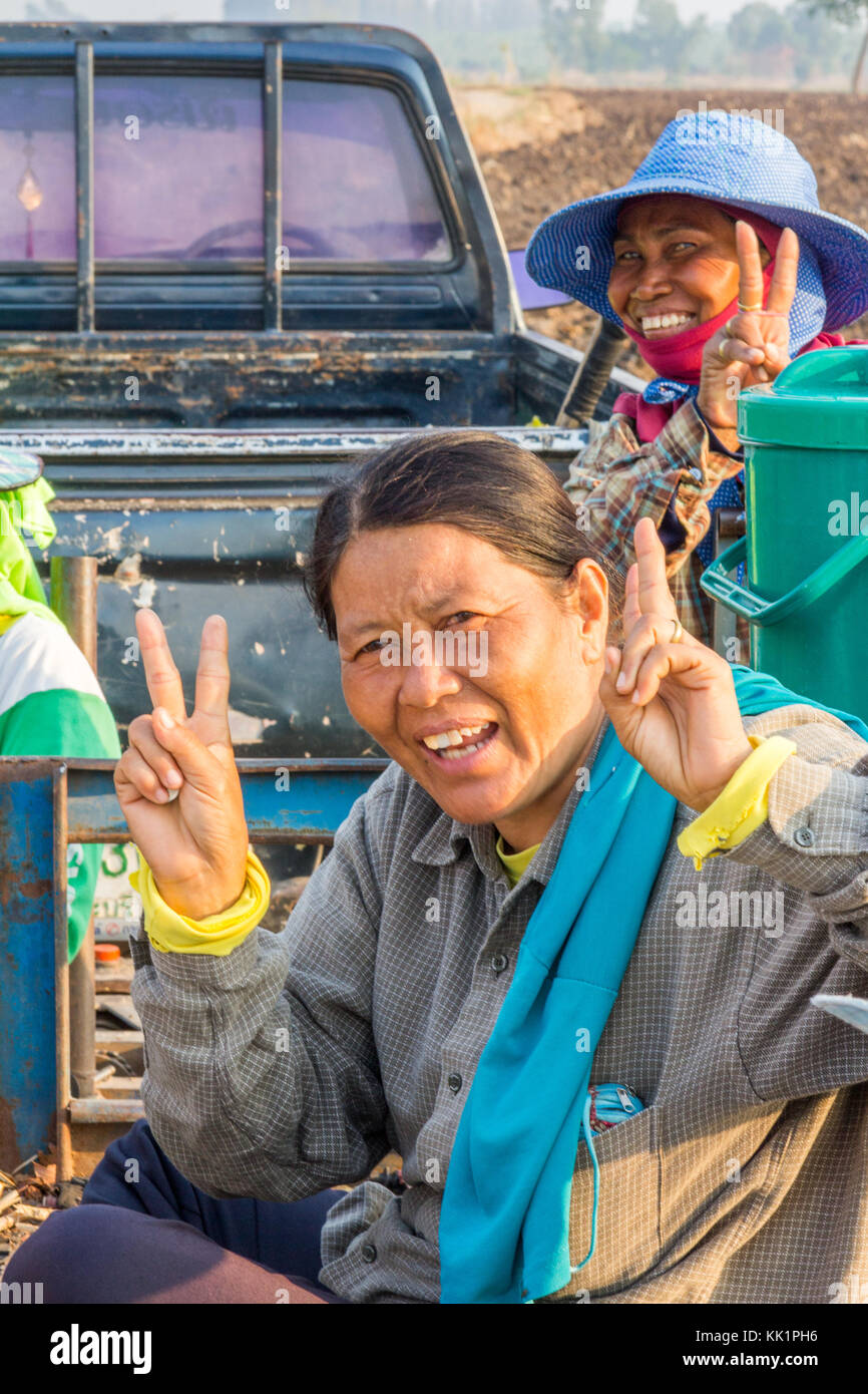 Agriturismo in wprkers Phetchabun ritratto, Thailandia Foto Stock