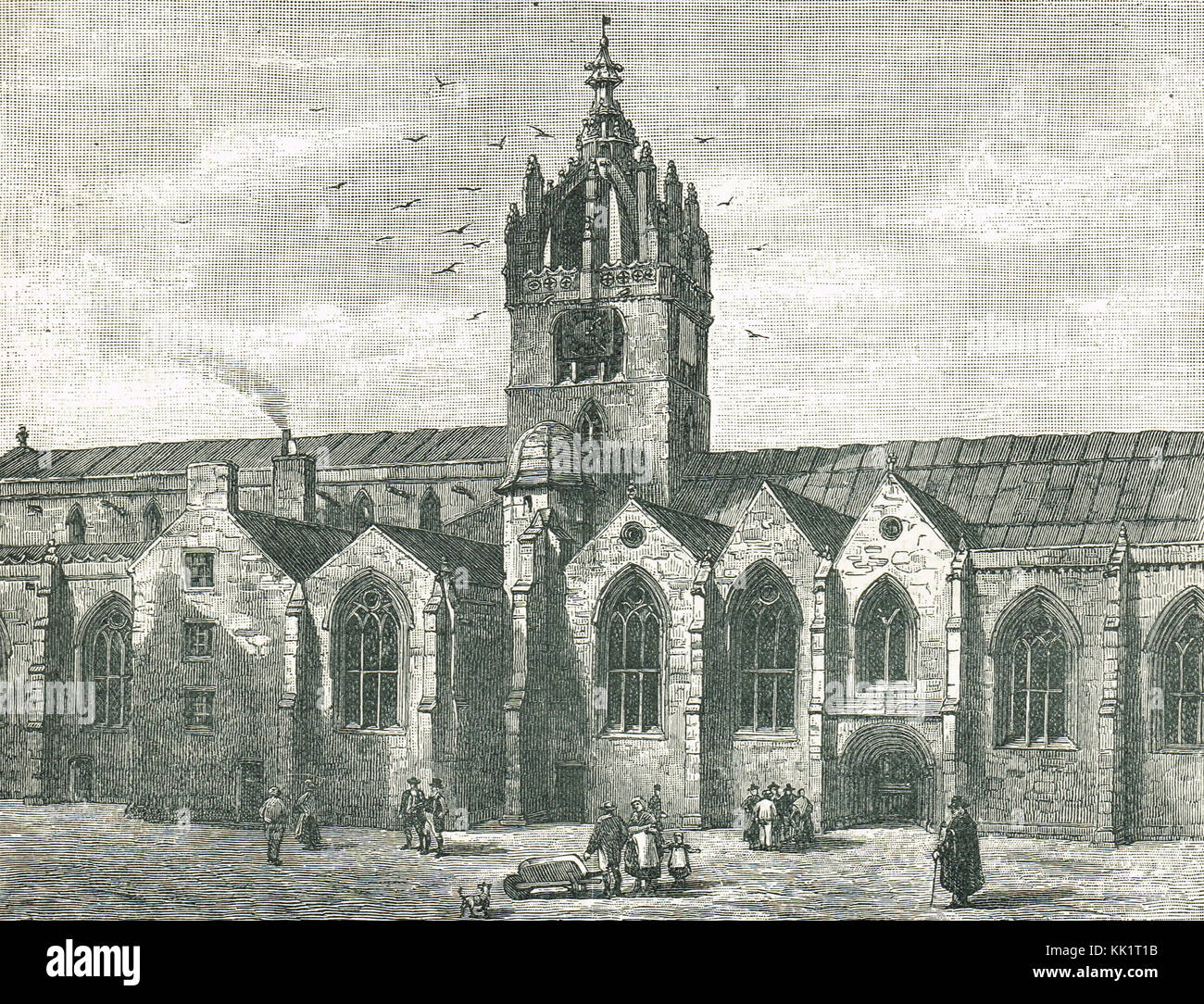 St Giles Church, Edimburgo nel XVII secolo Foto Stock