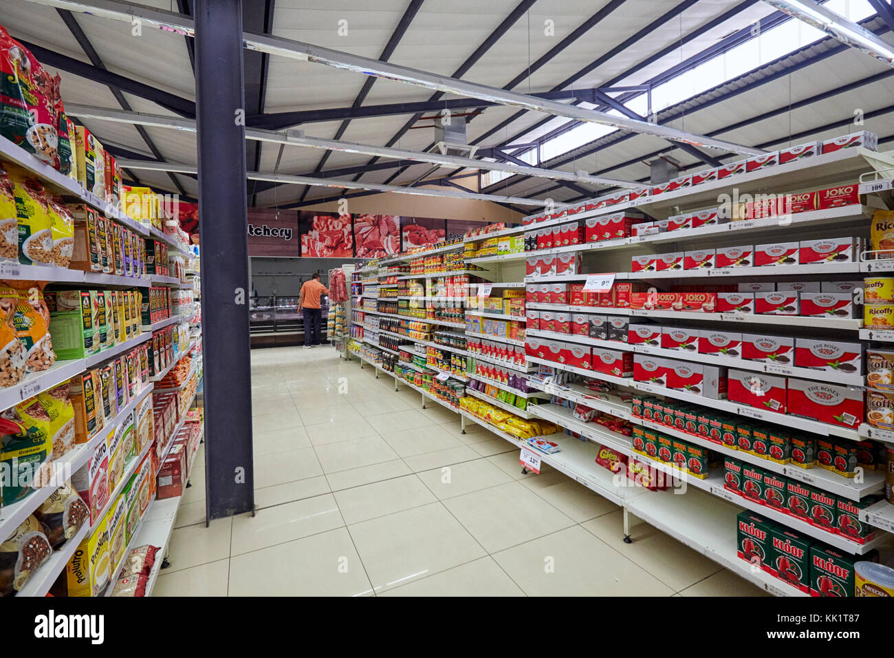Il supermercato in Tsumeb, Namibia, Africa Foto Stock