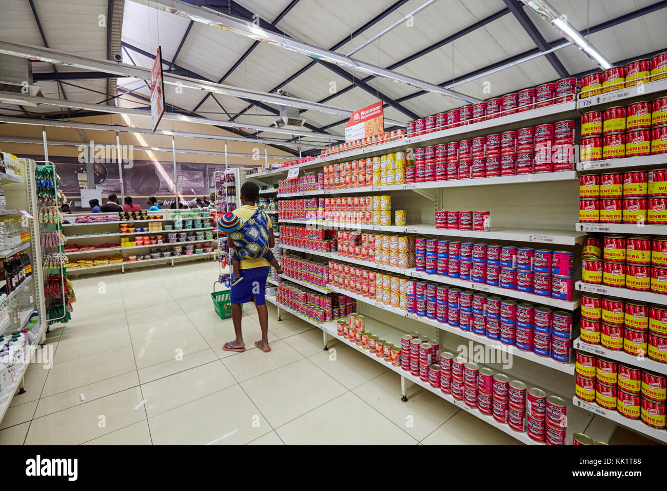 Il supermercato in Tsumeb, Namibia, Africa Foto Stock