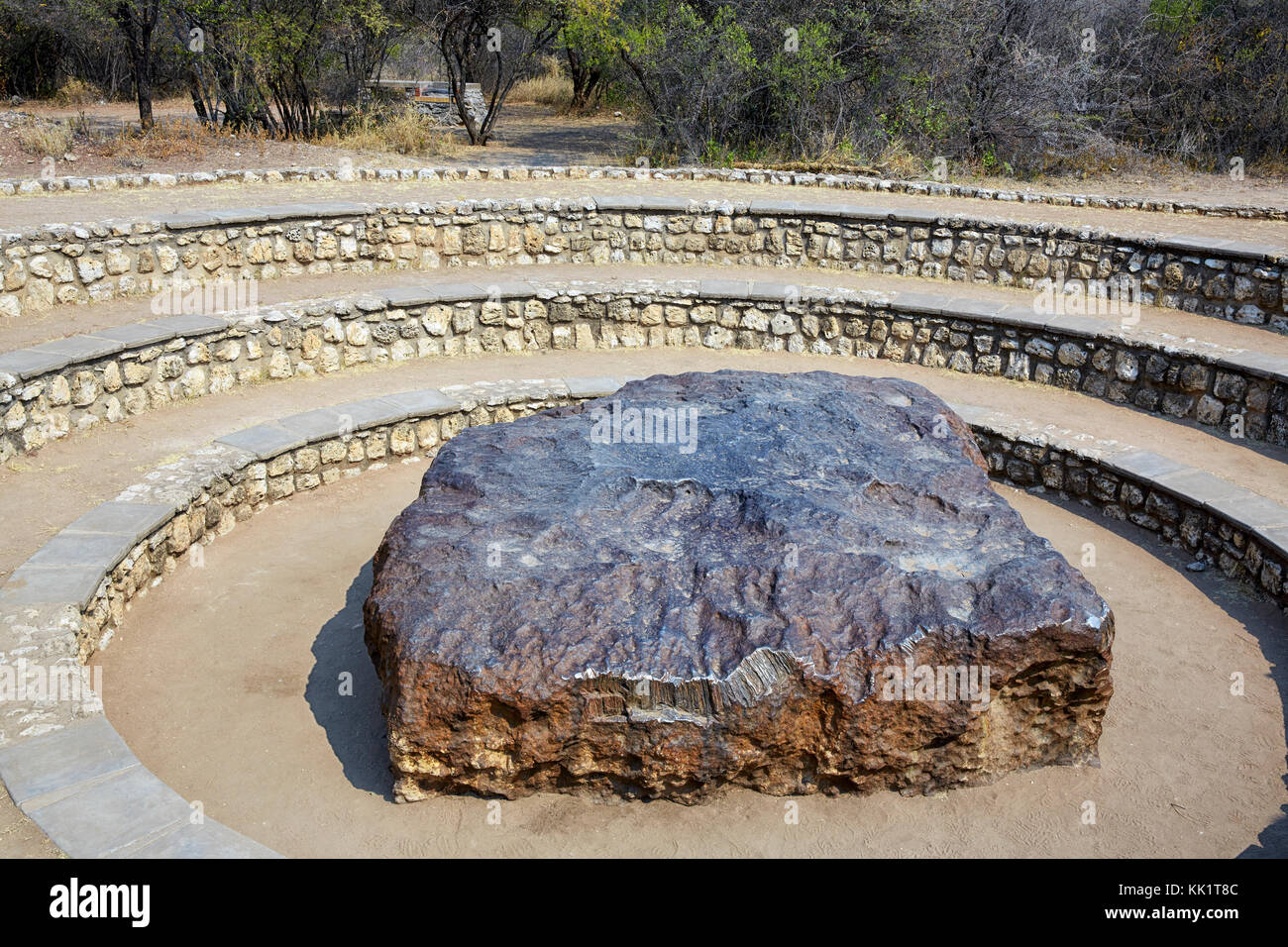Hoba meteorite vicino Grootfontein, Namibia, Africa Foto Stock