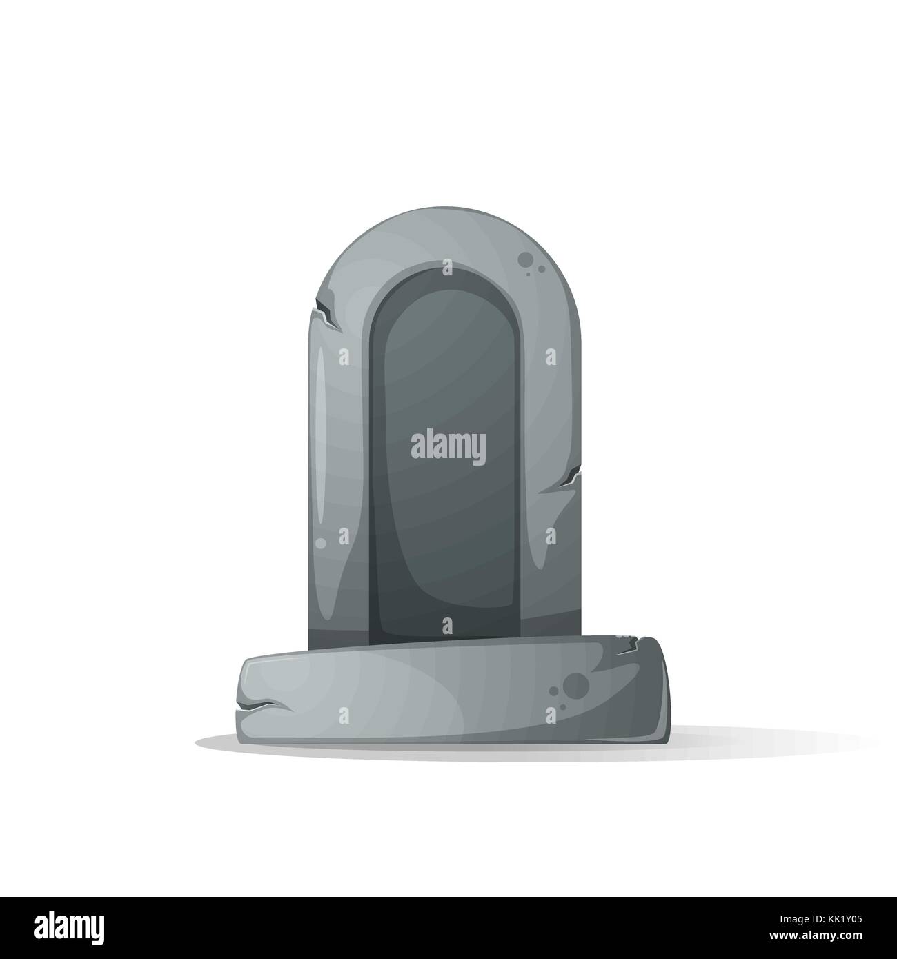 Grave, bara illustrazione. ombre e riflessi. Illustrazione Vettoriale