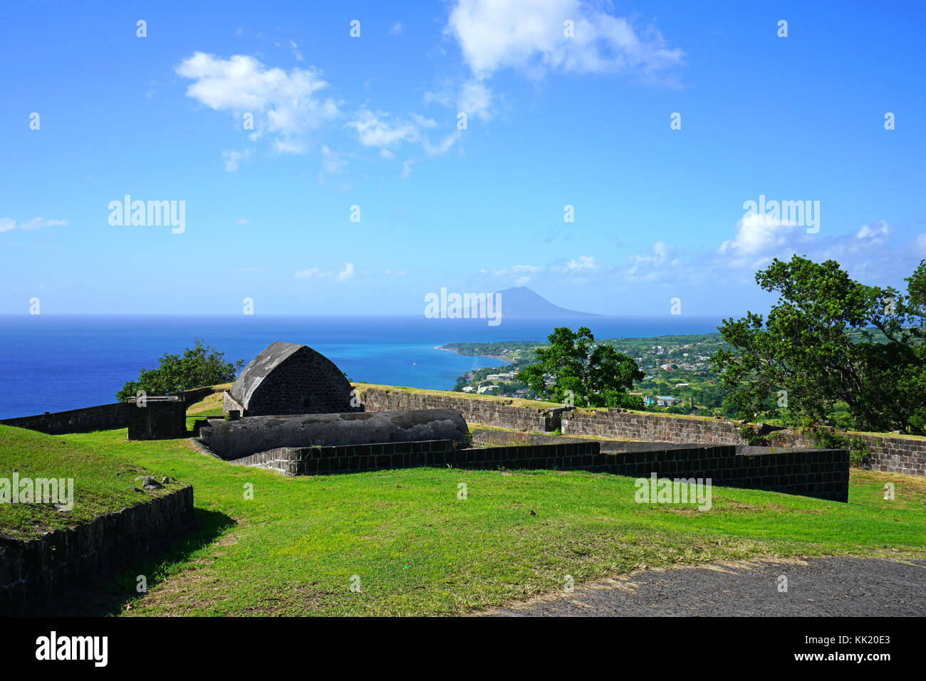 Il Parco Nazionale di Brimstone Hill Fortress, un sito Patrimonio Mondiale dell'Unesco sull'isola di St Kitts (Saint Christopher) Foto Stock