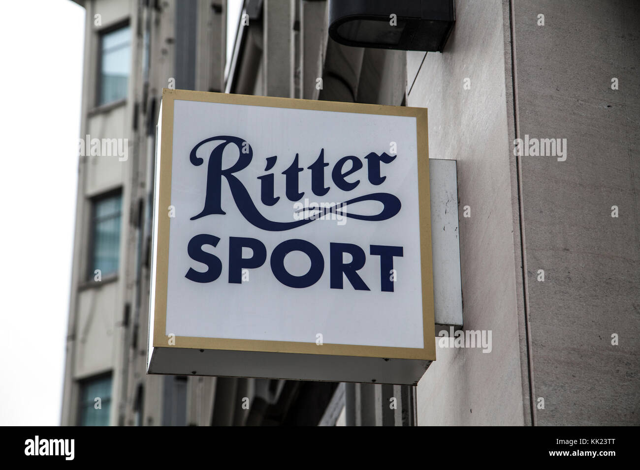 Ritter Sport etichetta di cioccolato Foto Stock