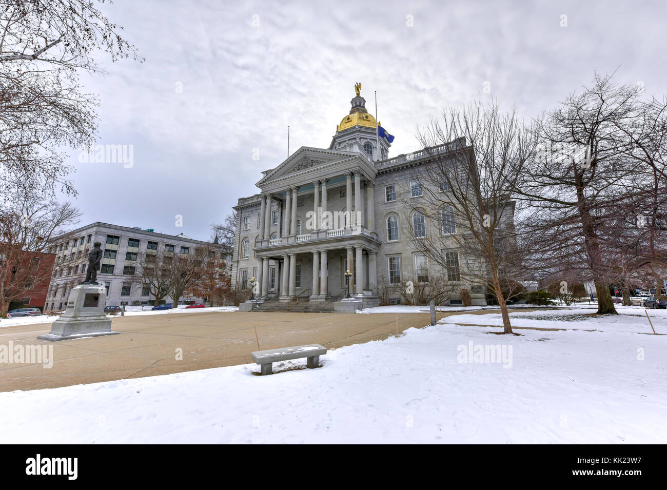 New Hampshire state house, Concord, new Hampshire, Stati Uniti d'America. new Hampshire state house è la nazione più antica casa di stato, costruito nel 1816 - 1819. Foto Stock