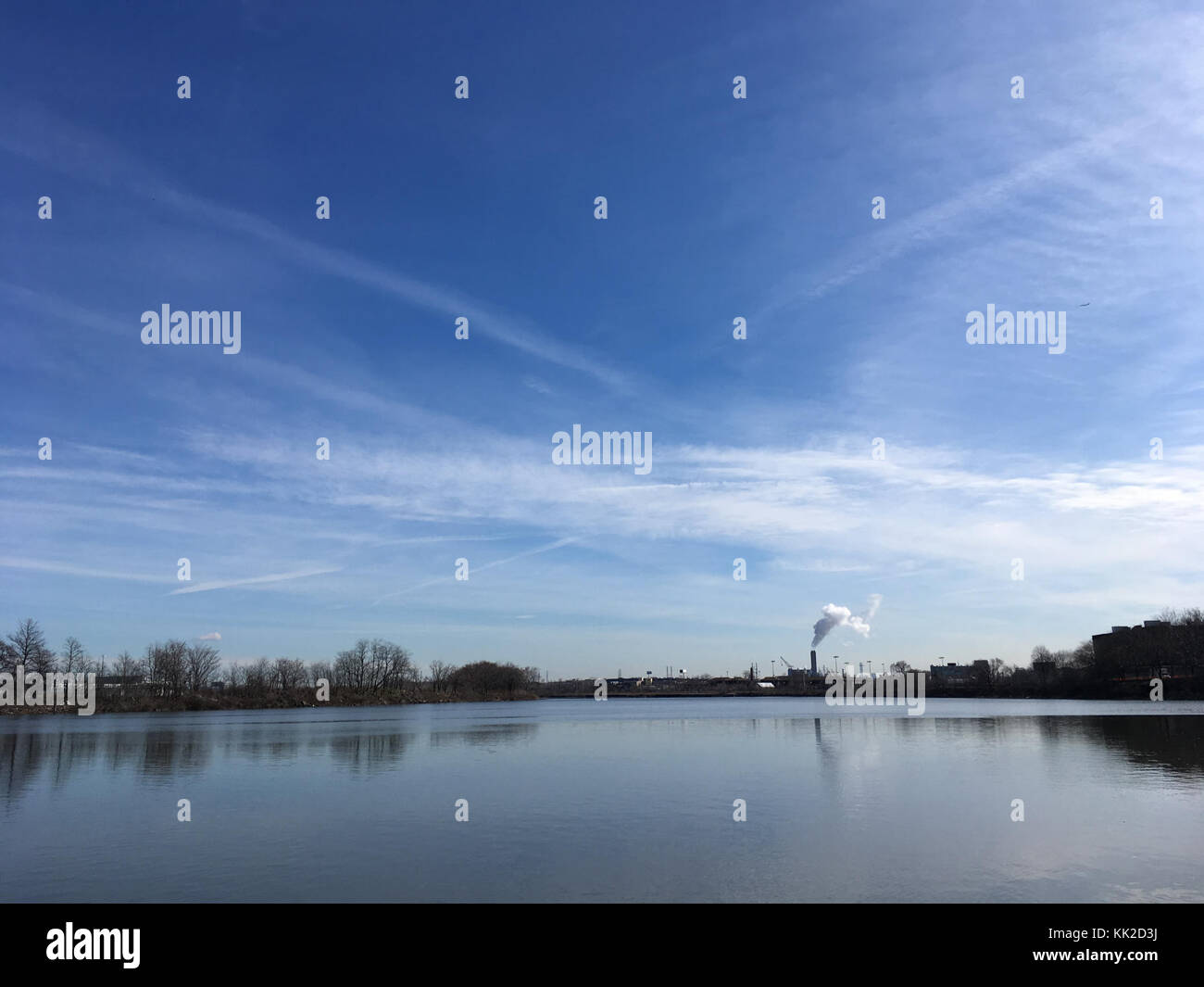 Passaic River di Riverfront Park Foto Stock
