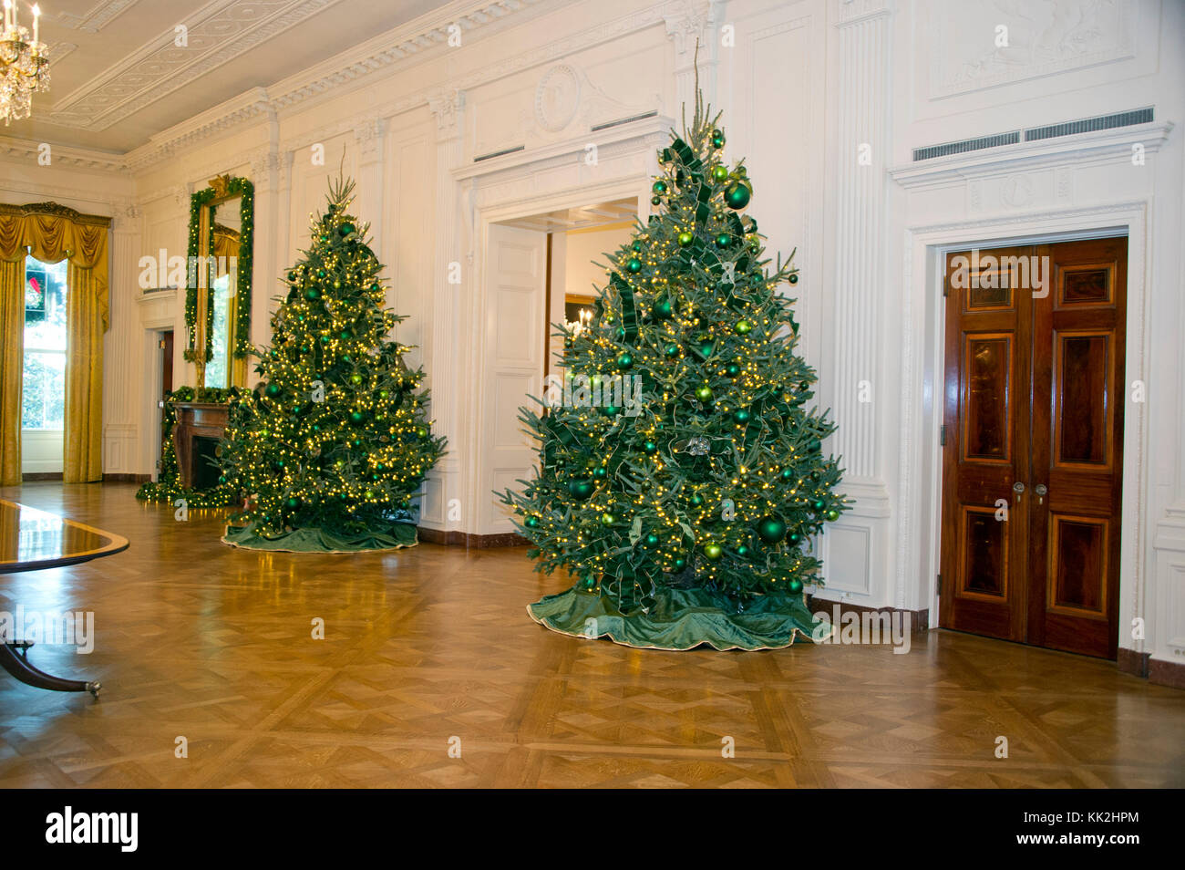 Le decorazioni natalizie della Casa Bianca 2017, con il tema "Tradizioni  Onorate Nel Tempo", selezionate personalmente dalla prima signora Melania  Trump, sono state esaminate in anteprima per la stampa a Washington, DC